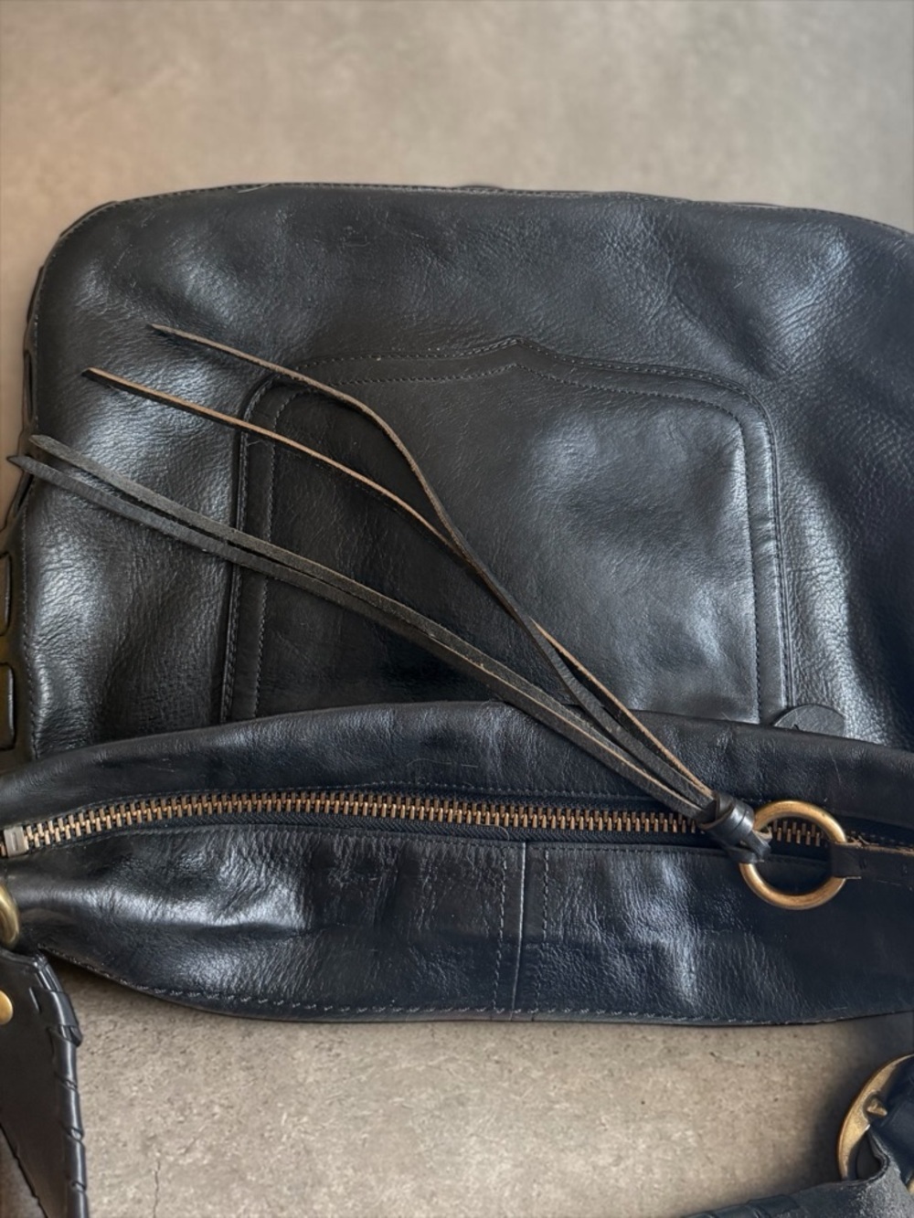 Vintage Coach Legacy Thompson XL Hobo Black Leather Bag 11374 Shoulder Tassel - Picture 6 of 13
